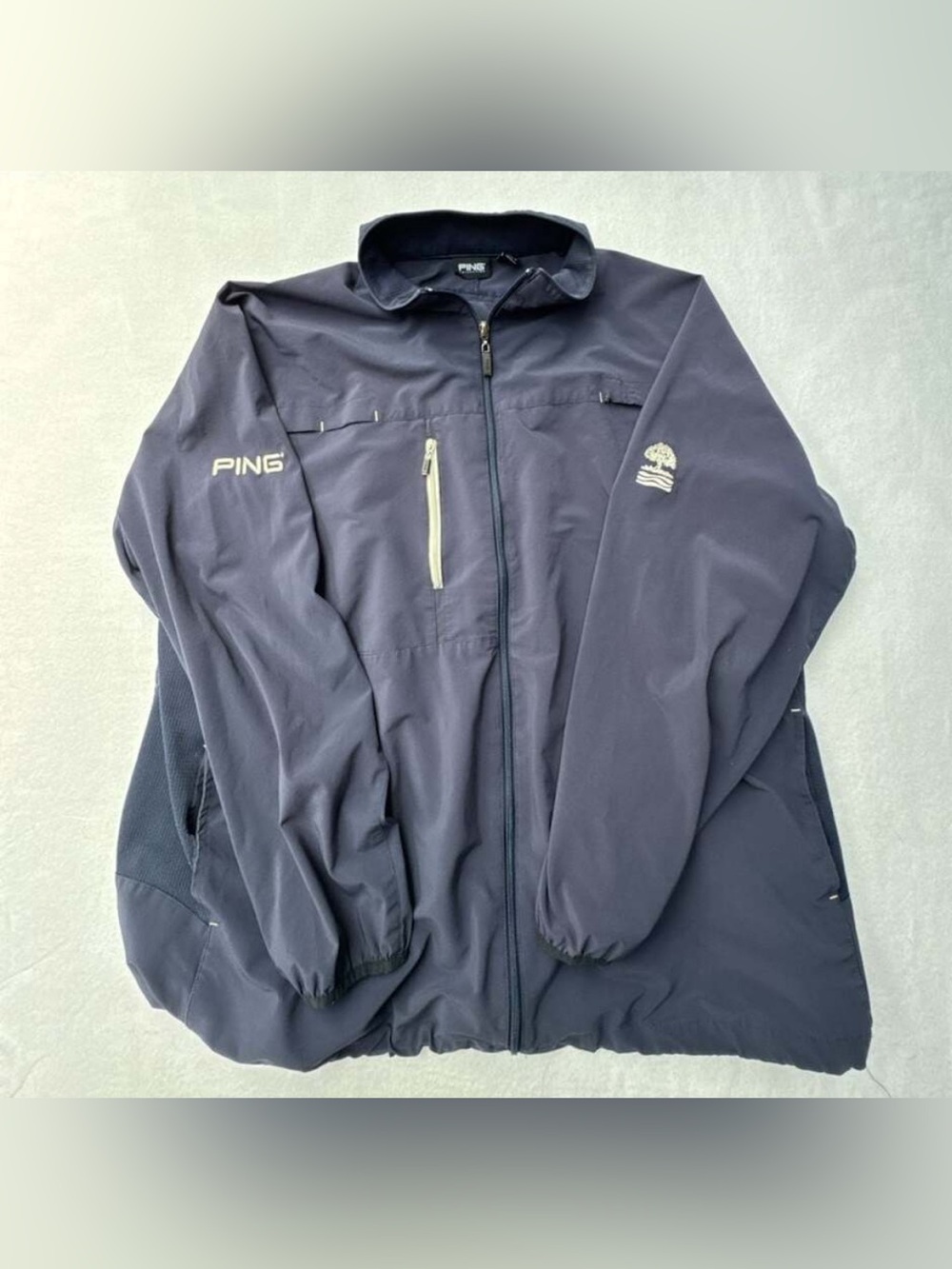 PING Collection Full Zip Stretch Golf Windbreaker Jacket Navy XXL